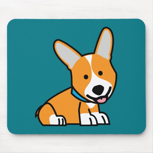 Corgi Corgis dog puppy doggy happy Pembroke Welsh Mouse Pad (Front)