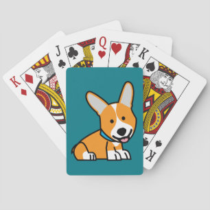 Corgi Corgis dog puppy doggy happy Pembroke Welsh Playing Cards