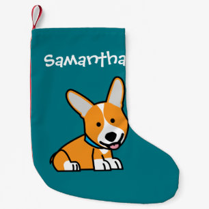 Corgi Corgis dog puppy doggy happy Pembroke Welsh Small Christmas Stocking