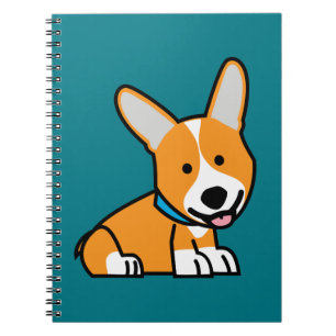 Corgi Corgis dog puppy doggy happy Pembroke Welsh Spiral Notebook