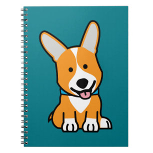 Corgi Corgis dog puppy doggy happy Pembroke Welsh Spiral Notebook