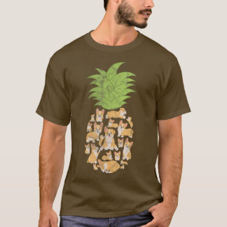 Corgi Corgis Pineapple Dog Lover Distressed  T-Shirt