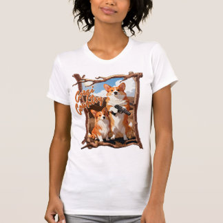 Corgi Country – Funny Corgi Tee, Rustic Americana T-Shirt