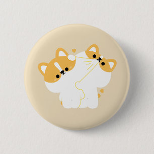 Corgi Couple 6 Cm Round Badge