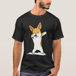 Corgi Cute Dabbing Funny Dab Dance Gif T-Shirt