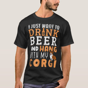 Corgi Dad Fathers Day Dog Beer T-Shirt