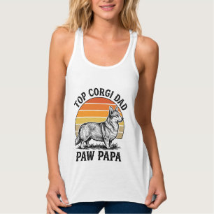 Corgi Dad Shirt Vintage Sunset Dog Papa Gift_1