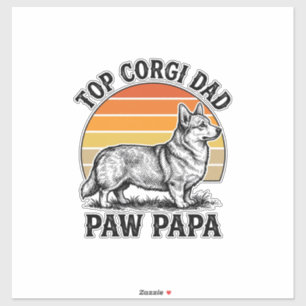 Corgi Dad Shirt Vintage Sunset Dog Papa Gift_1