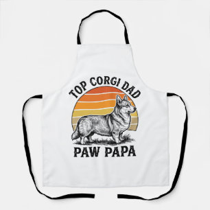 Corgi Dad Shirt Vintage Sunset Dog Papa Gift_1 Apron