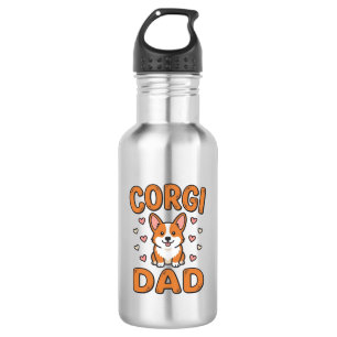 Corgi Dad Vintage Engraving Dog Lover Shirt_1 532 Ml Water Bottle