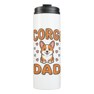 Corgi Dad Vintage Engraving Dog Lover Shirt_1 Thermal Tumbler