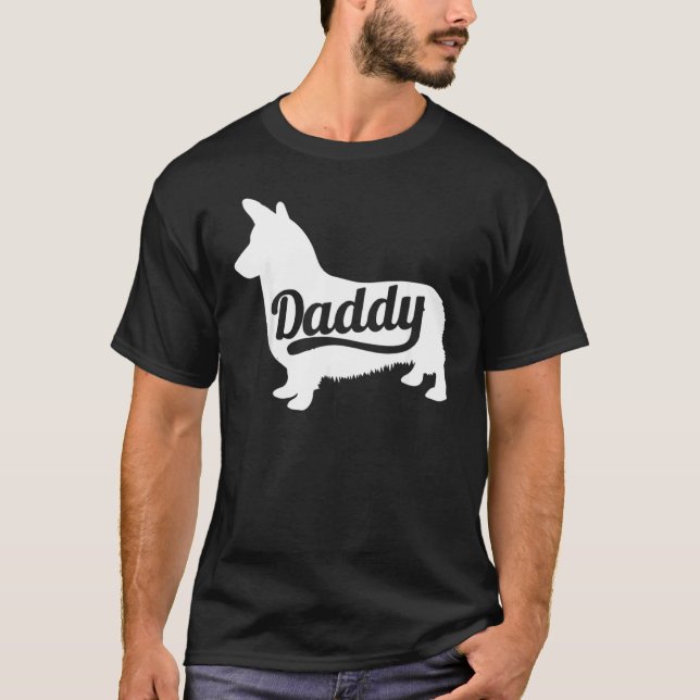 Corgi Daddy Welsh Corgi Dad & Owner T-Shirt (Front)