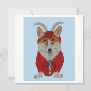 Corgi Devil Card