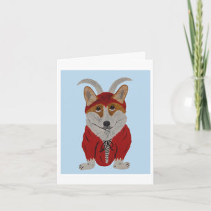 Corgi Devil Holiday Card