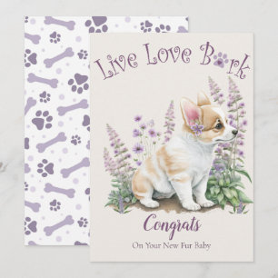 Corgi Dog Adoption, Gotcha Day Card