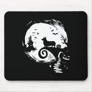 Corgi Dog And Moon Halloween Costume Dog Lover Fun Mouse Pad