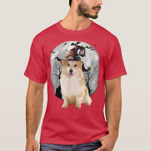 Corgi Dog And Moon Halloween Costume Dog Lover Fun T-Shirt