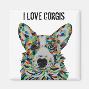 Corgi Dog Art Magnet