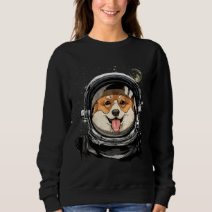 Corgi Dog Astronaut Space Exploration Astronomy Sweatshirt