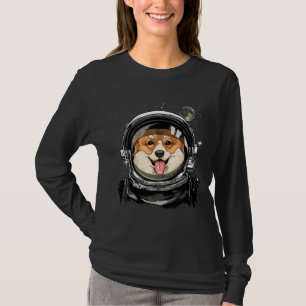 Corgi Dog Astronaut Space Exploration Astronomy T-Shirt