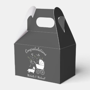 Corgi Dog Baby Shower Puppy Grey Welsh Pembroke Favour Box