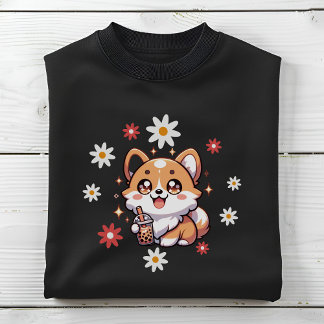 Corgi Dog Boba Tea Bubble Tea Lovers Sweatshirt