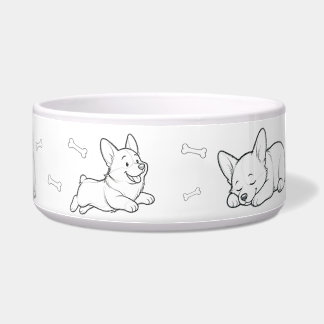 Corgi Dog Bowl Cute Pet Food Bowl