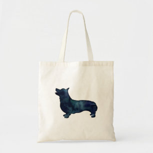 Corgi Dog Breed Black Watercolor Silhouette Tote Bag