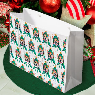 Corgi Dog Breed Christmas Large Gift Bag