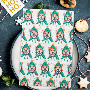 Corgi Dog Breed Christmas Tea Towel