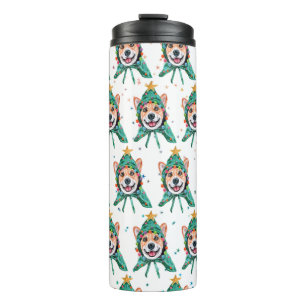 Corgi Dog Breed Christmas Thermal Tumbler