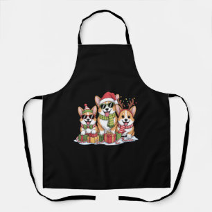 Corgi Dog Christmas Mum Dog Lover Holiday Gift Apron