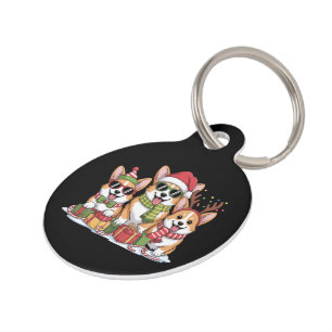 Corgi Dog Christmas Mum Dog Lover Holiday Gift Pet Tag
