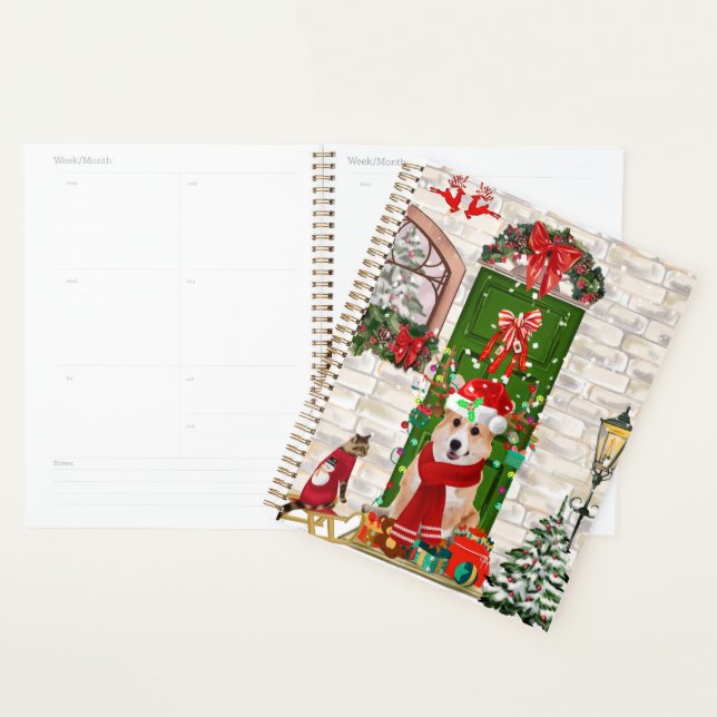 corgi Dog Christmas   Planner (Display)