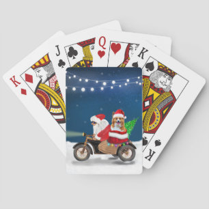 Corgi Dog Christmas Santa Claus Playing Cards