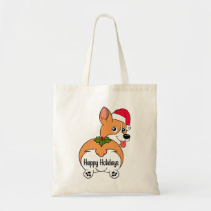 Corgi Dog Christmas Tote Bag