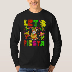 Corgi Dog Cinco De Mayo Costume Lets Fiesta Squad T-Shirt