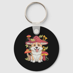 Corgi Dog Cottagecore frog Aesthetic Men Women Gra Key Ring