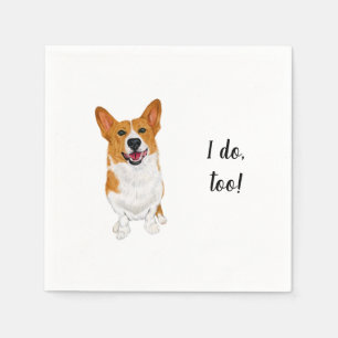 Corgi Dog Custom Cocktail Napkin