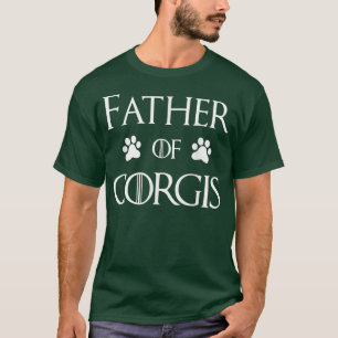 Corgi Dog Dad Father of Corgis  T-Shirt