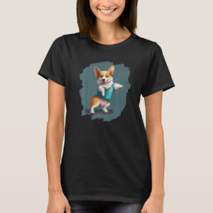 Corgi Dog Dancing Retro Dance Dancer T-Shirt