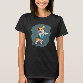 Corgi Dog Dancing Retro Dance Dancer T-Shirt