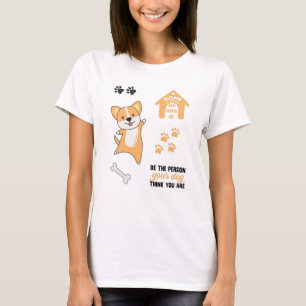 Corgi Dog Dog Tracks Cute Dog Sayings T-Shirt