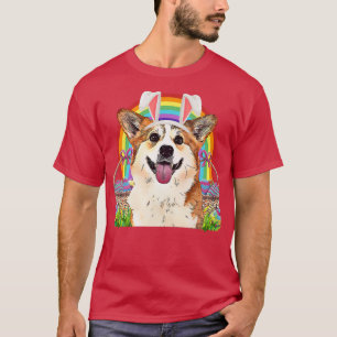 Corgi Dog Easter Bunny Egg Hunt-324 T-Shirt