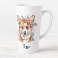 Corgi Dog Floral Sublimation Design