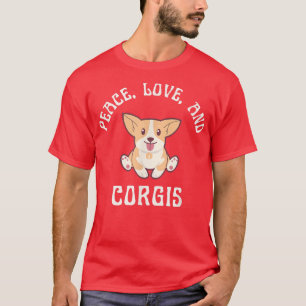 Corgi Dog Funny Welsh Corgi Puppy Fur Mom or Dad P T-Shirt