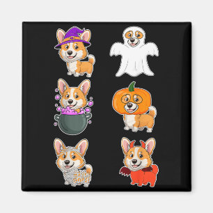 Corgi Dog Halloween Spooky Ghost Horror Corgi Dog Magnet
