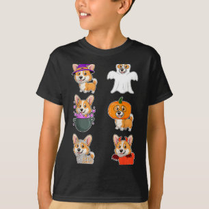 Corgi Dog Halloween Spooky Ghost Horror Corgi Dog T-Shirt