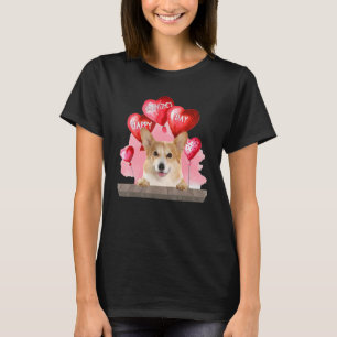 Corgi Dog Happy Valentines Day Pet Dog Lover T-Shirt