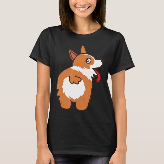 Corgi Dog Heart Butt Cool Love A Dog Buff Tee (Front)